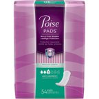 Poise Ultra Thin Incontinence Pads, Light Absorbency, Regular, 54 Count