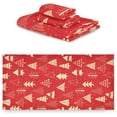 thumbnail image 2 of Dreamtimes 3 PCS Towel Christmas Tree Pattern Cotton Bath Towel Set (1 Bath Towel, 1 Hand Towel, 1 Washcloth) for Bathroom, Super Soft and Quick Dry Towels, 2 of 7