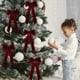 thumbnail image 4 of Moño de Navidad de terciopelo 08 Burdeos pequeño moño de Navidad de terciopelo, 4 of 6