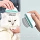 thumbnail image 2 of Juego de cepillos para gatos, cepillo para gatos, adecuado para depilación y aseo, peine de masaje para mascotas verde, 2 of 4