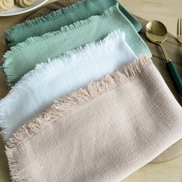 FASLMH Cloth Napkins 6 Pack 18x18 inch Dinner Napkins, Soft & Absorbent  100% Cotton Napkins Cloth Washable & Reusable. Linen Napkin for Christmas,  Thanksgiving Dinner, Weddings Parties - Bean Green 