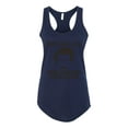 thumbnail image 2 of Parks and Recreations Give Me All The Bacon and Eggs Pop Ladies Racerback Tank Top, Navy, Small, 2 of 3