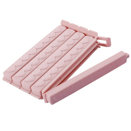

HOMEMAXS 5pcs Food Snacks Clips Bag Sealing Clips Heart Patterned Bag Fresh-Keeping Clamp Sealer for Kitchen Home Dormitory (Pink)
