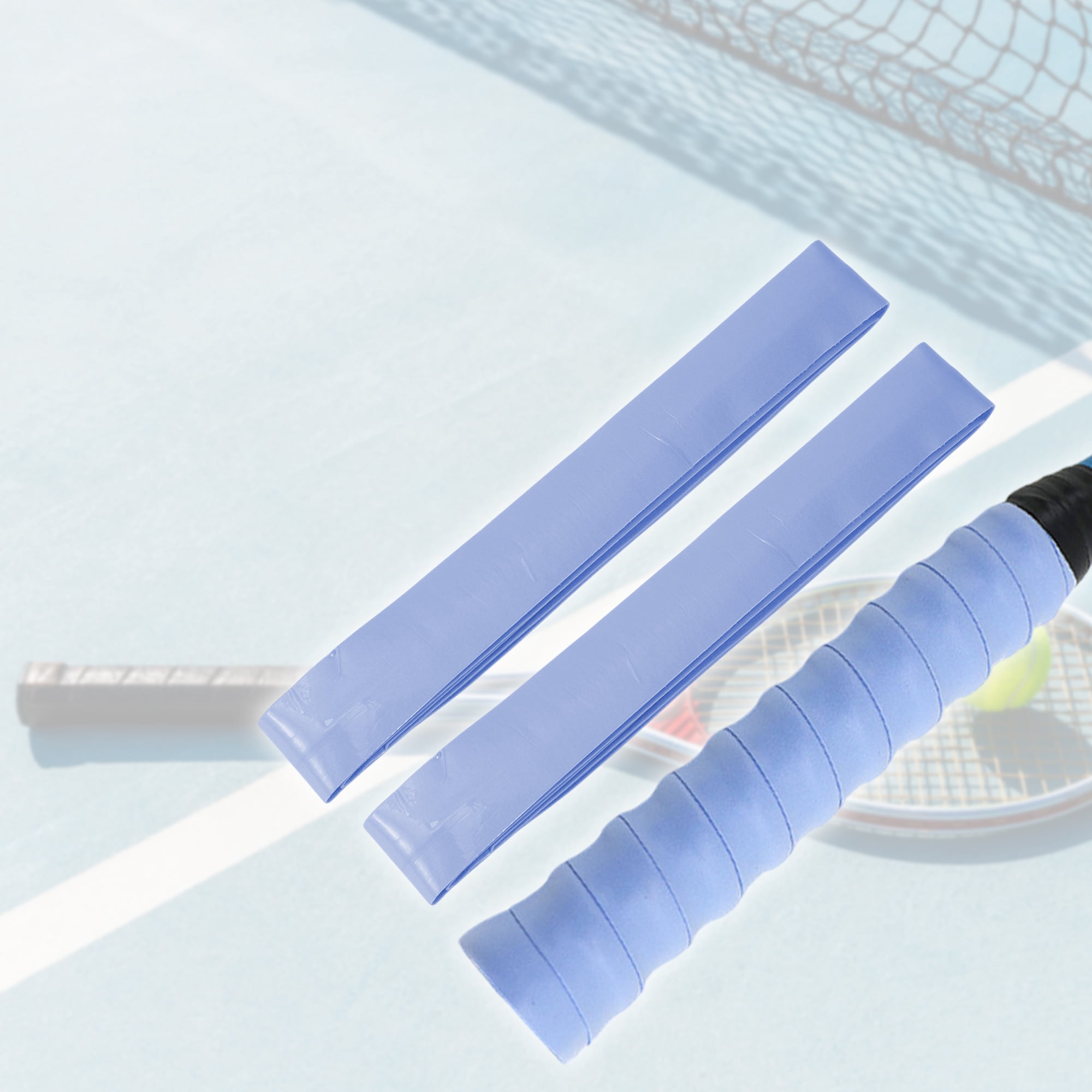 Unique Bargains 2 Pcs Tennis Racket Grip Tape Sky Blue