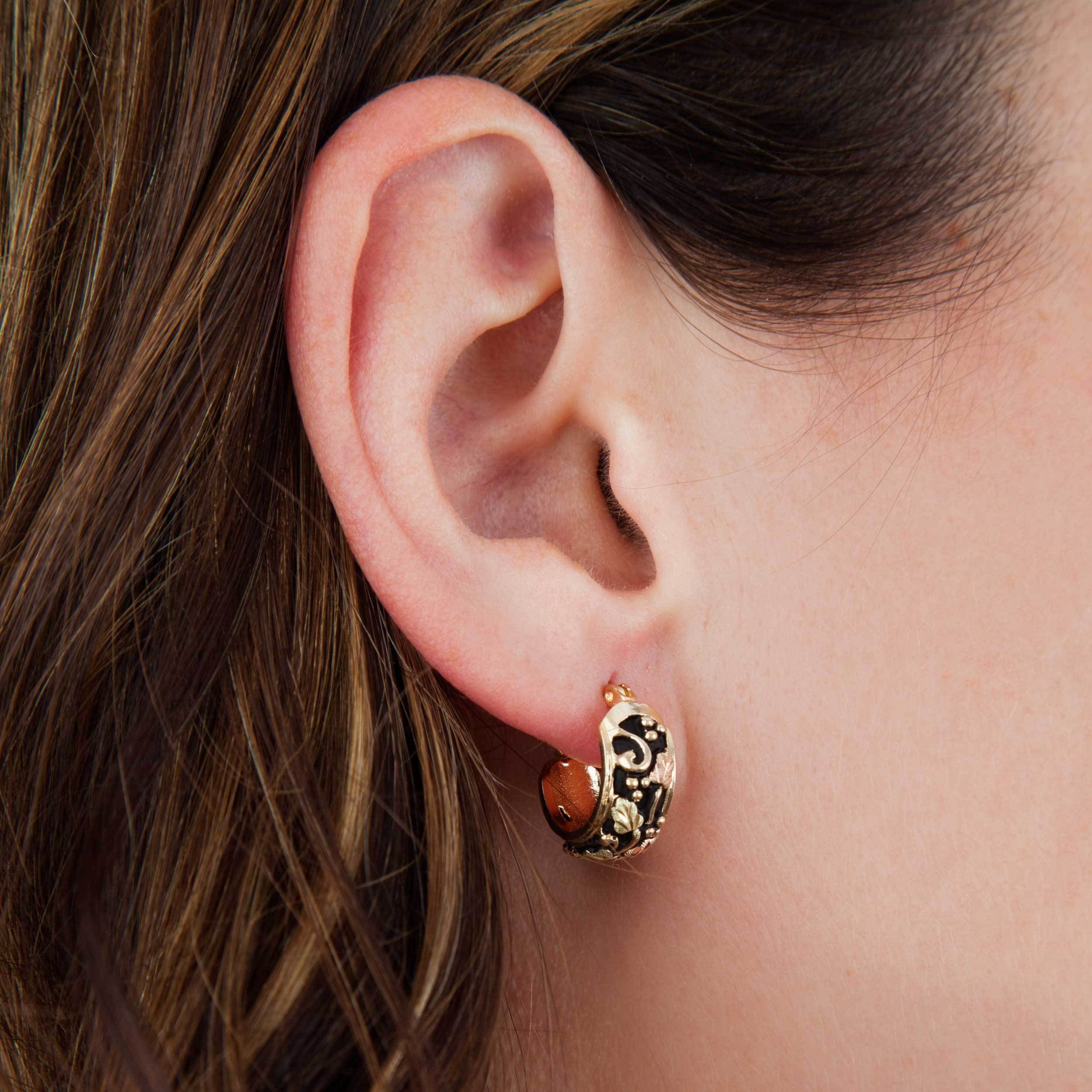 Black Hills Gold  Hoop Earrings