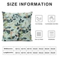 thumbnail image 5 of BANET  Throw Pillow Covers, Watercolor Green Leaf Plant Leaves Print Square Short Plush Pillowcase Soft Decorative Cushion Case for Sofa Bedroom Car 18x18in, 5 of 5
