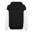 thumbnail image 5 of Vynhevius Women's Color Block Hoodie Zip Up Drawstring Hood Sweatshirts Pocketed Casual Long Sleeve Jacket Tops, 5 of 5