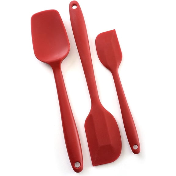 Norpro, Red 3 Piece Silicone Spatula Set