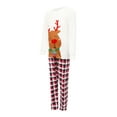 thumbnail image 2 of Okbabeha Matching Family Christmas Pajamas, Cartoon Deer Tops + Plaid Pants, 2 of 6