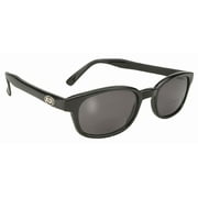 The Original KD's Biker Shades By Pacific Coast Sunglasses Black Frames +2.25 Magnification Smoke Lens