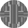 thumbnail image 1 of Ahgly Company Indoor Round Patterned Gray Dolphin Gray Area Rugs, 3' Round, 1 of 6