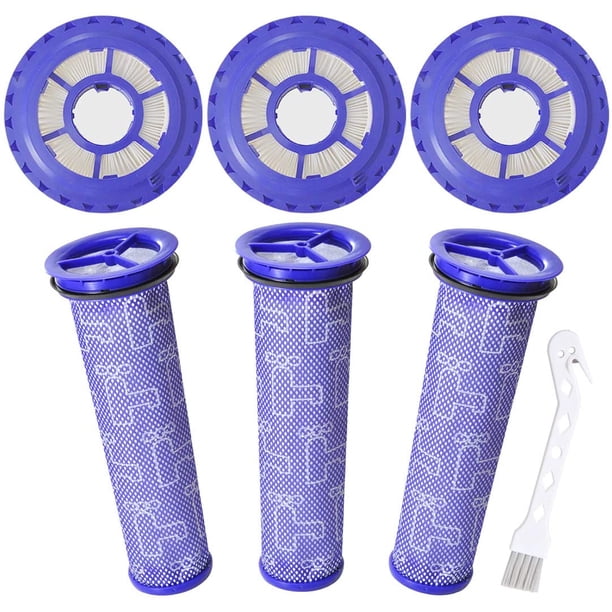Paquete de 6 Filtros de Vacío de Repuesto para Dyson DC41 DC41 DC65 DC66 Vacuum, Paquete de 3 Filtros Posteriores y Paquete de 3 Filtros Previos