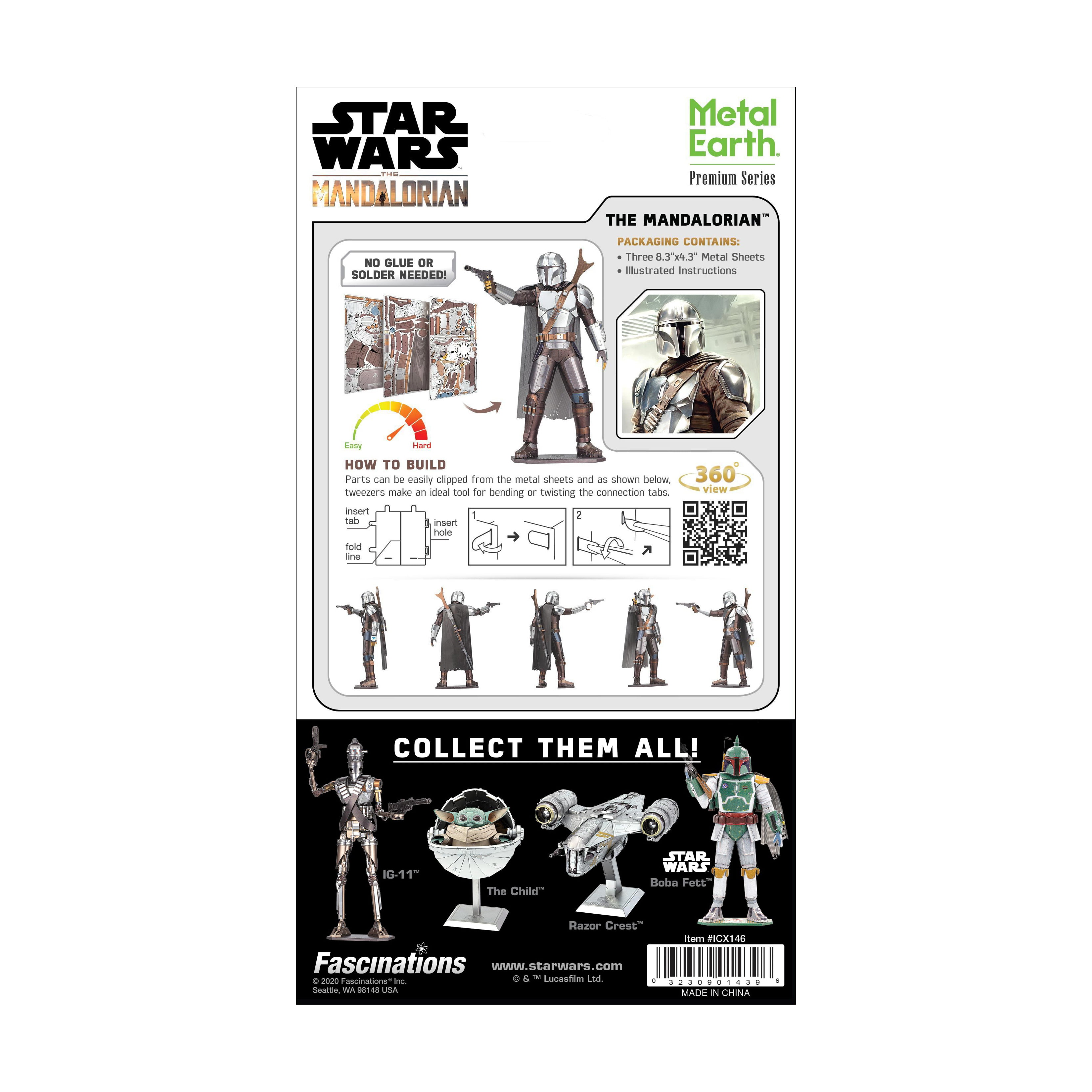 Fascinations Metal Earth Premium Series ICONX 3D Metal Model Kit - Star Wars  The Mandalorian 