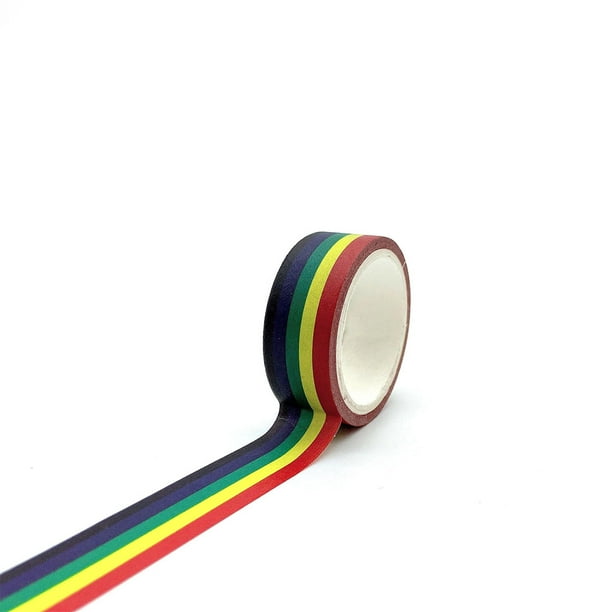 Wide Rainbow Glue Strip Removable Gummed Tape Office Adhesive and