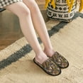 thumbnail image 5 of House Slippers for Women Men - Western Cowboy Horse Cowboy Hat Lightweight House Shoes Fuzzy Slippers, Soft Slip-On Cozy House Slippers for Woman Indoor Outdoor, 5 of 7