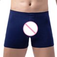 thumbnail image 4 of HUPOM Men'S Underwear Underwear For Men Pack Medium waist Comfort Waist Solid Boxer Briefs Dark Blue XL, 4 of 7