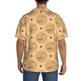 thumbnail image 3 of Gukieu Squirrel And Nuts Print Men's Short-sleeved Shirts, Button-down Pocket Shirts, T-shirts, Beach Vacation Travel Summer Clothing-Large, 3 of 5
