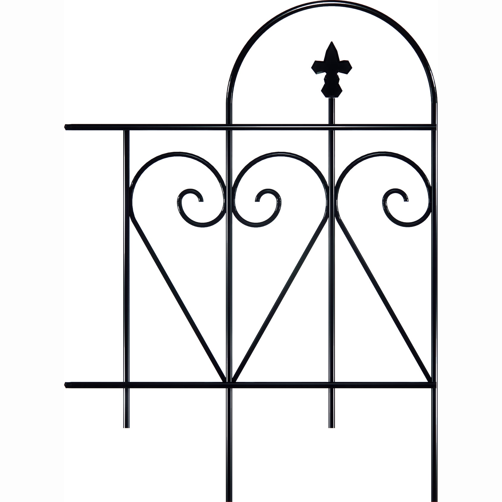 Miniyam Metal Garden Fence, Rustproof, 7 Packs, Pet Barrier, Outdoor Yard Fence, 24"H