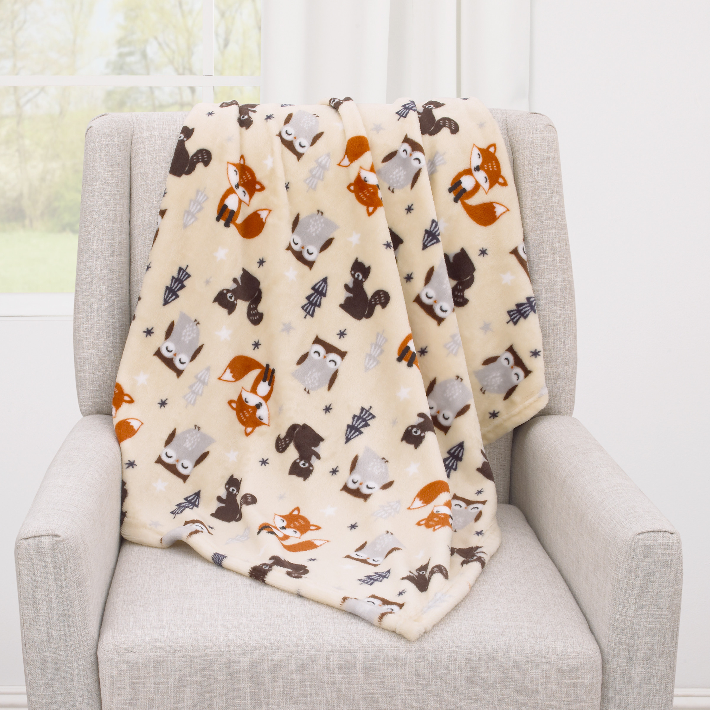 Parent's Choice Fox Woodland Baby Blanket, 30x36 inches - image 3 of 6