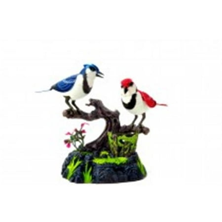 Az Import & Trading BC513AB Singing & Chirping Birds - Realistic Sounds and Movements - Blue