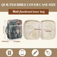 thumbnail image 5 of FOR U DESIGNS Wolf American Flag Print Bible Cover for Women Men Bible Case Large Capacity Church Bag Bible Protective Tote Bag Bible Organizer Case with Zipper Pocket, 5 of 7