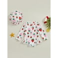 MIPREWUY Baby Girls Swimsuit, Strawberry Print Long Sleeve Bikini with