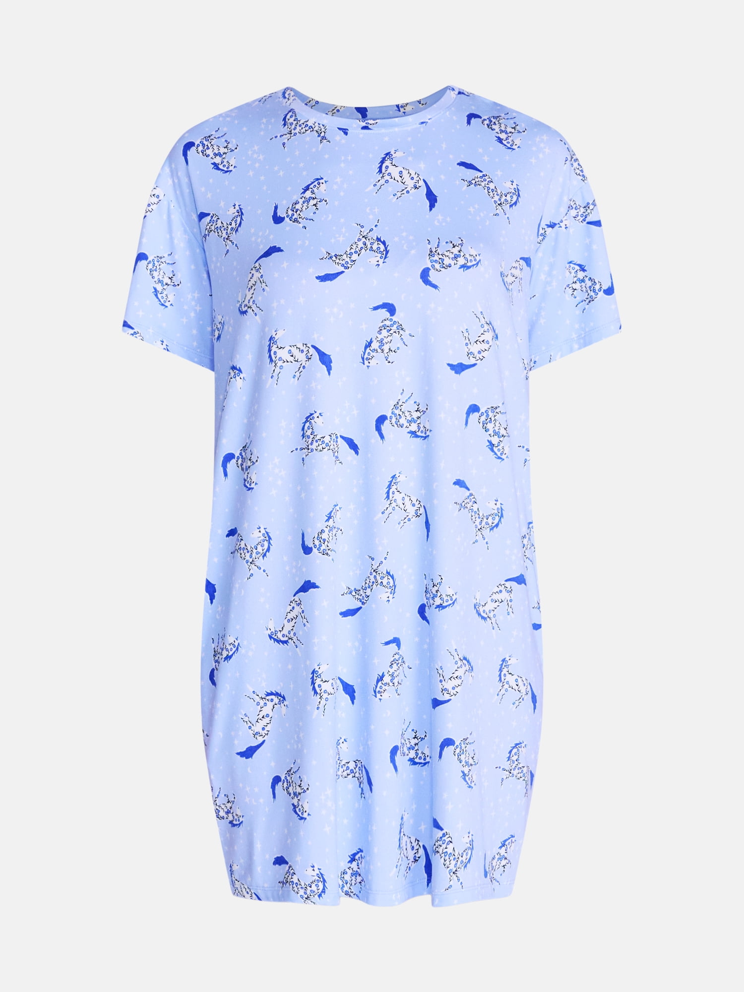 Joyspun Women's Essential Sleep Shirt with Short Sleeves, Sizes S-3X