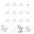 thumbnail image 1 of GOOHOCHY 12Ensemble Pince à Ressort en Métal Blanc pour Support Stable, 1 of 7