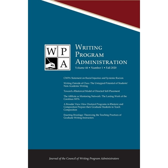 Wpa: Writing Program Administration 44.1 (Fall 2020) (Paperback)