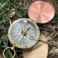 thumbnail image 5 of Vintage Copper Pocket Compass Flip Open Waterproof Luminous Hiking Camping Survival Navigation Tool for Outdoors, 5 of 6