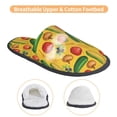 thumbnail image 3 of KLL Colorful Vegetables Slippers for Women Men House Slip on Indoor Outdoor Bedroom Furry Fleece Lined Ladies Comfy Anti-Skid Rubber Hard Sole-Large, 3 of 8