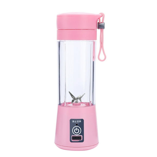 Máquina exprimidora eléctrica portátil, licuadora multifunción USB de 380ml para zumo de frutas, rosa Advancent HA4689-04B