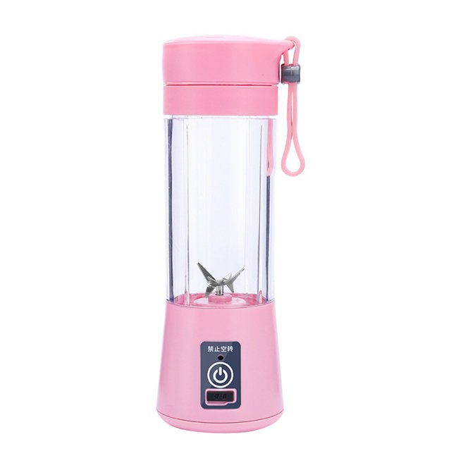 Máquina exprimidora eléctrica portátil, licuadora multifunción USB de 380ml para zumo de frutas, rosa seitruly HA4689-04B