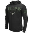 thumbnail image 2 of Men's Colosseum Black Texas Longhorns OHT Military Appreciation Hoodie Long Sleeve T-Shirt, 2 of 4