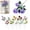 Purple, variant on 1 Stem Three-Headed Artificial Rose Flower Faux Silk Rose Head Branch for Wedding Bouquet Centerpiece Hotel Home Table Decor 66cm, Clearance Purple
