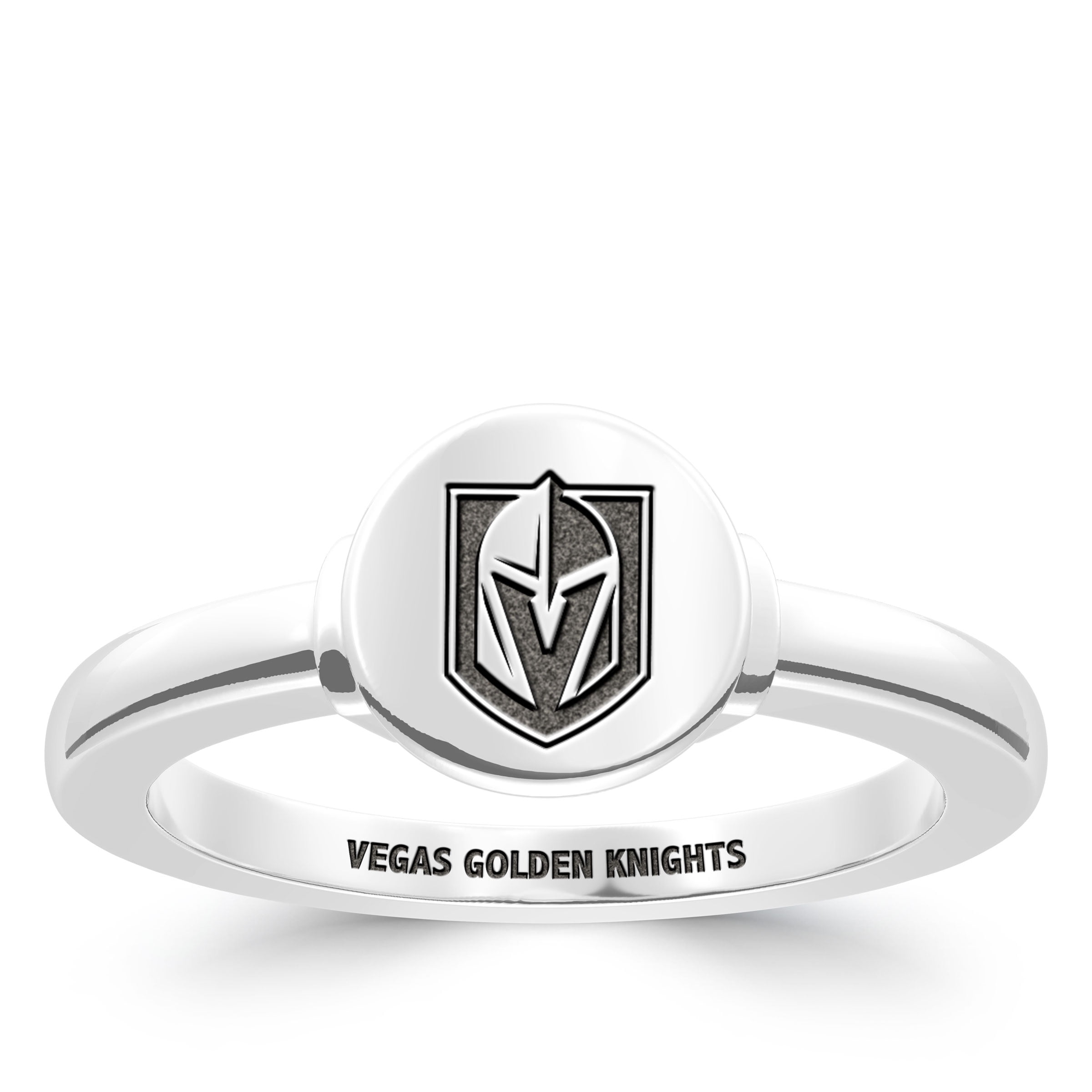 Vegas Golden Knights Engraved Sterling Silver Ring