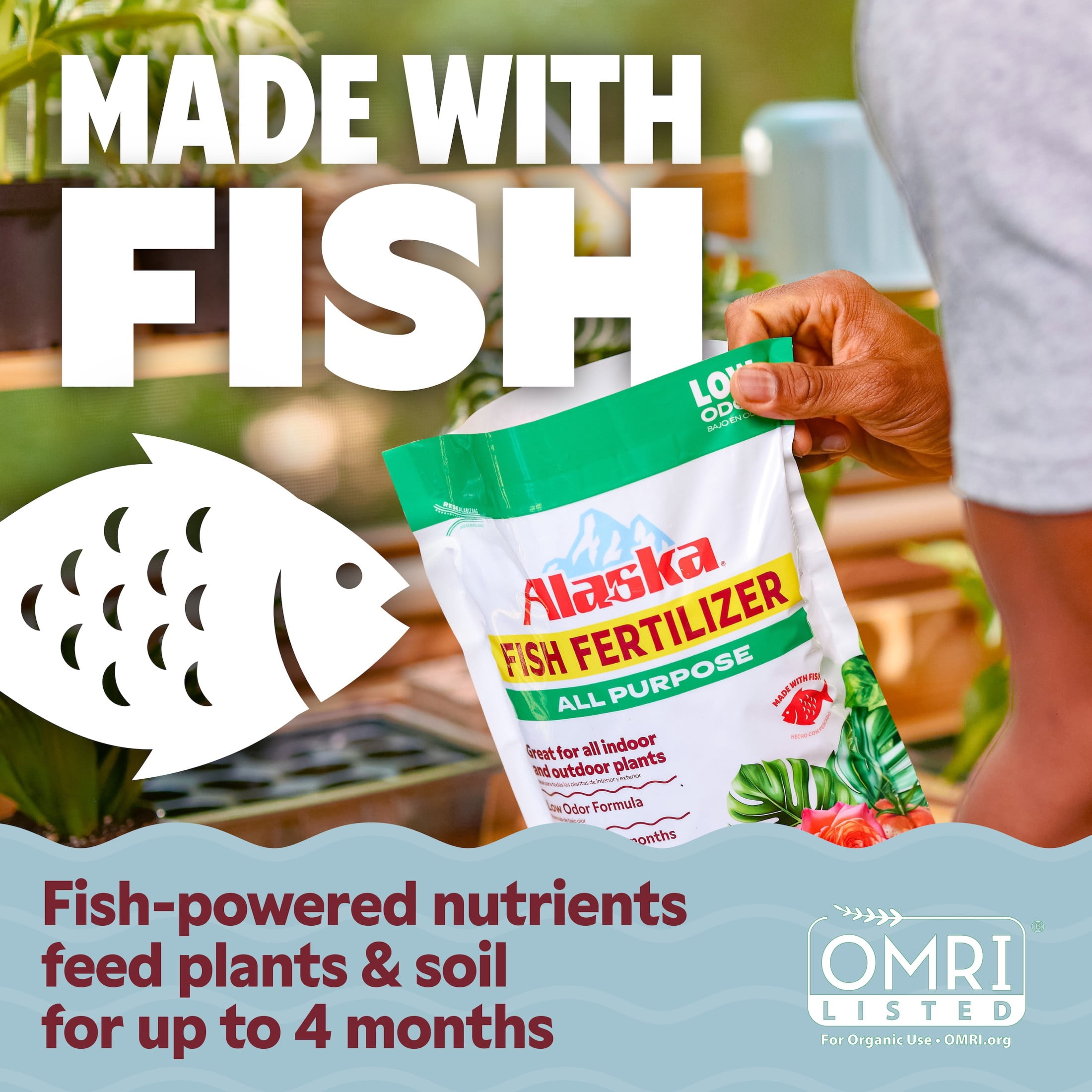 Alaska Fish Fertilizer All Purpose 4-6-4 Plant Food 4lb