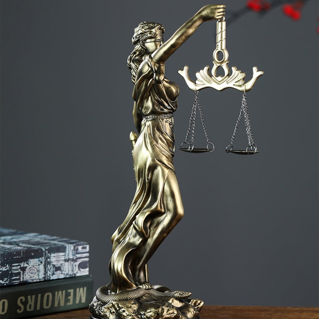 Fairness Goddess Miniature Resin Lady Justice Figurine Ornament for Attorneys