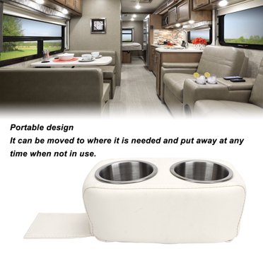 Pontoon Double Drink Holder, Boat Cup Holder, Stainless Steel Pontoon Drink Cup Holder, Marine Couch Cup Holder Tray, Portable Boat Storage Organizer For Boat, Yacht, RV, Car