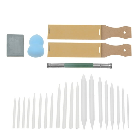 OUNONA 25PCS Beginner Sketch Tools Set Blending Stumps Eraser Pencil Extender for Art Drawing and Painting