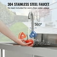 thumbnail image 6 of KFFKFF Stainless Steel Multifunctional Sink Single Bowl, Bring The Worktop Faucet And Legs 39.4 x 19.1 x 37.4 inches, 6 of 9