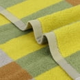 thumbnail image 4 of Unique Bargains Checkered Cotton Hand Towels for Bathroom, Kitchen Yellow Green 2-Piece, 4 of 5