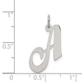 thumbnail image 3 of Sterling Silver Medium Fancy Script Initial A Charm, 3 of 3