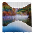 thumbnail image 3 of Ambesonne Colorful Shower Curtain, Lake Mountain Scenery, 69"Wx84"L, Multicolor, 3 of 5