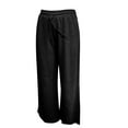 thumbnail image 6 of Sweatpants for Women High Waisted Baggy Wide Leg Track Pants Elastic Loose Active Pants with Pockets, 6 of 7