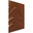 thumbnail image 2 of Ekena Millwork 19 5/8"W x 19 5/8"H Wave EnduraWall Decorative 3D Wall Panel, Bright Coat Copper (12-Pack for 32.04 Sq. Ft.), 2 of 6