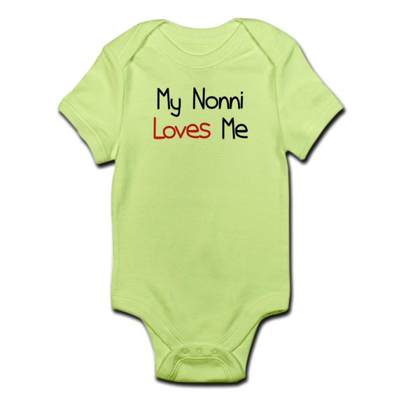 CafePress - My Nonni Loves Me Infant Bodysuit - Baby Light Bodysuit