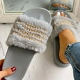 thumbnail image 4 of LSLJS Women's Summer Chain Furry Slippers Casual One-Word Multi-Chain Shoes, Women's Slippers, 4 of 6
