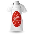 thumbnail image 4 of Switzerland Apron, Monochrome Swiss National Day Themed Abstract Composition Hand Drawn, Unisex Kitchen Bib with Adjustable Neck for Cooking Gardening, Adult Size, Vermilion and White, by Ambesonne, 4 of 4