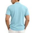 thumbnail image 4 of yardsong Teenage Boys Short Sleeve Shirts Summer Spread Collar Formal Tops Workout T-Shirts Casual Breathable Athletic Golf Tops Tees Light Blue,11-12Years, 4 of 6